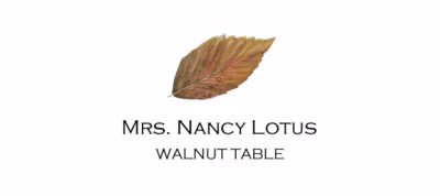 Walnut Colorful Leaf Place Cards