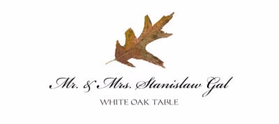 White Oak Colorful Leaf Place Cards
