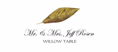 Willow Colorful Leaf Place Cards