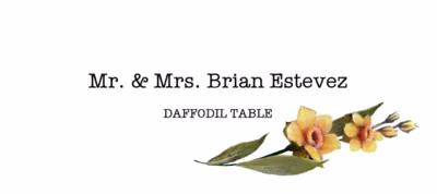 Daffodil Place Cards