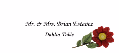 Dahlia Place Cards