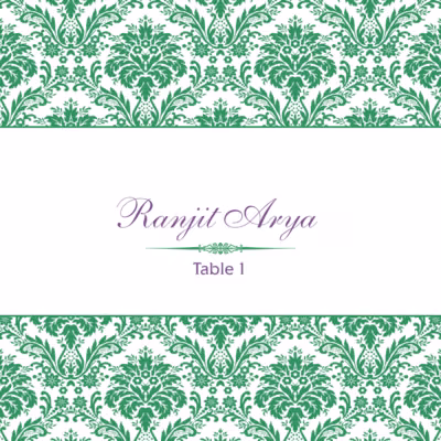 Damask Twist Place Cards