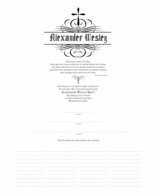 Christian Cross Flourish Certificate
