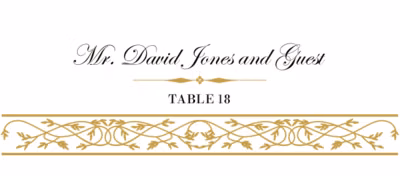 Edwardian Monogram 07 Place Cards