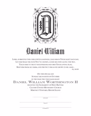 Family Shield Certificate