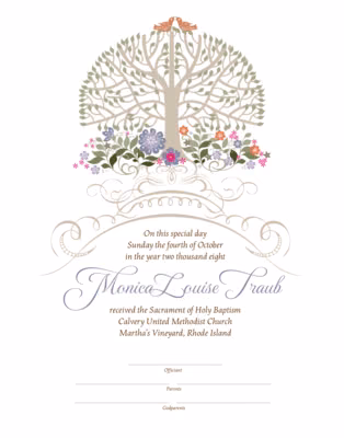Flourish Garden Tree Certificate