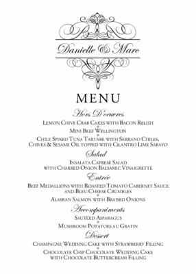 Flourish Monogram 01 Menus