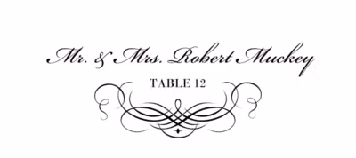 Flourish Monogram 04 Place Cards