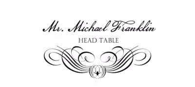 Flourish Monogram 11 Place Cards