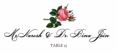 Roses Assortment Place Cards