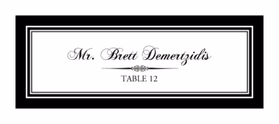 Garamond and Chopin Place Cards
