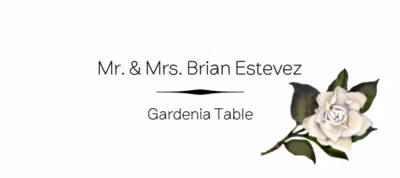 Gardenia Place Cards