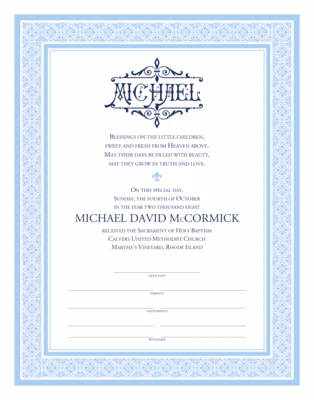 Gothic Frame Certificate