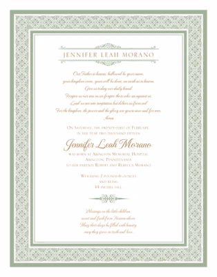Gothic Monogram Flourish Certificate