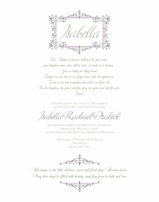 Gothic Paisley Monogram Flourish Certificate