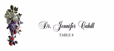 Grapes and Berries Place Cards