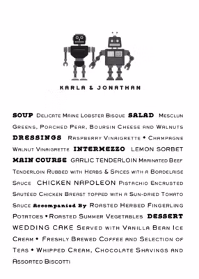 Contemporary Monogram 21 Menus