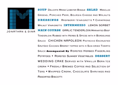 Contemporary Monogram 05 Menus