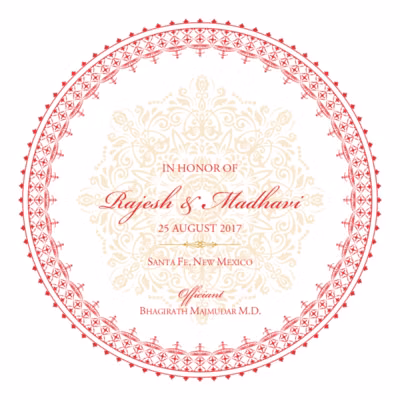 Henna Watermark Wedding Programs