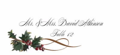 Holly Swirl Place Cards
