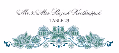 Rasm e Henna Place Cards
