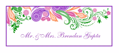 Paisley Garden - Pink & Purple Place Cards