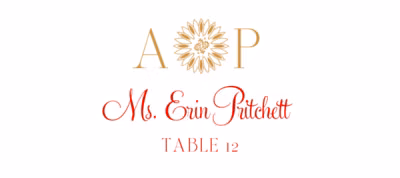 Bandana Flower Place Cards