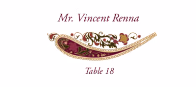 Paisley 15 Place Cards