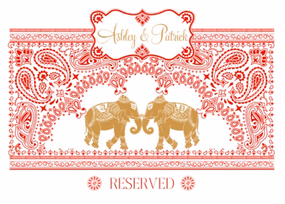 Paisley Bandana Elephants Table Names