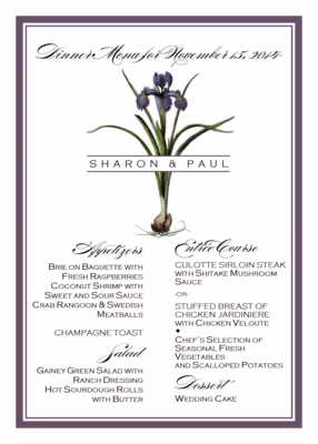 Iris Bulb Menus