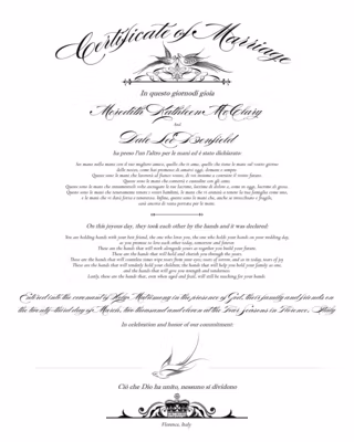 Italian Certificate