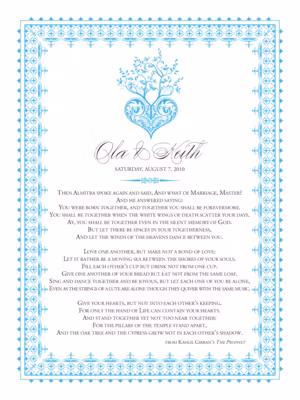 Kahlil Gibran&rsquo;s The Prophet - Tree of Life Heart Certificate