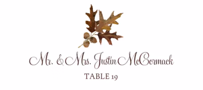 Autumn Leaf Banner Place Cards