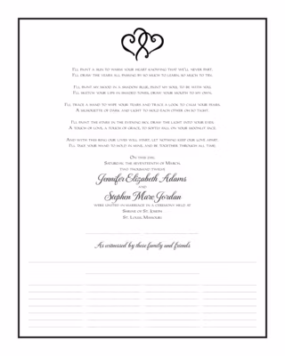 Linked Hearts Certificate