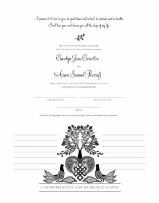 Love Dove Certificate