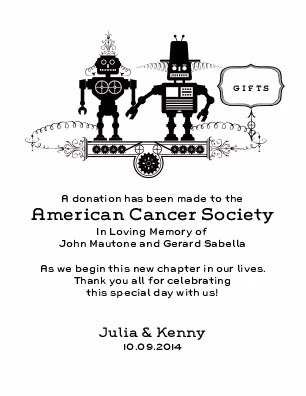 Geek Wedding Love Machine Donation Cards