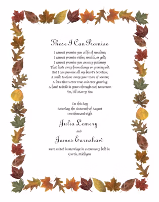 Colorful Leaves Border 01 Certificate