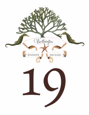 Ocean Garden Table Numbers
