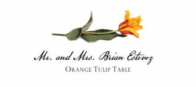 Orange Tulip Place Cards