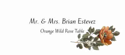 Orange Wild Rose Place Cards