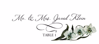 Orchid Assortment Place Cards