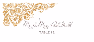 Paisley Power Corner 01 Place Cards