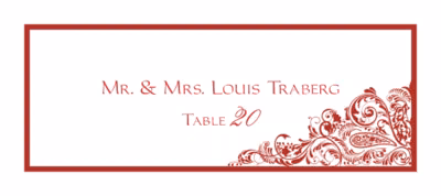 Paisley Power Corner 02 Place Cards
