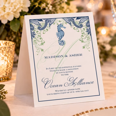 Tented Donation Card