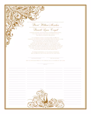 Paisley Power Pompous Peacock Certificate