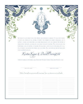 Paisley Seahorse Monogram
