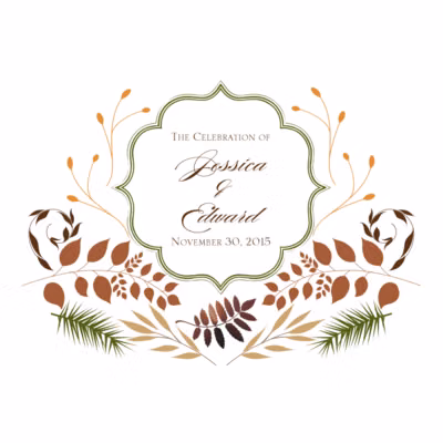 Peaceful Autumn 04 Wedding Programs
