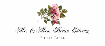 Phlox Place Cards