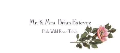 Pink Wild Rose Place Cards