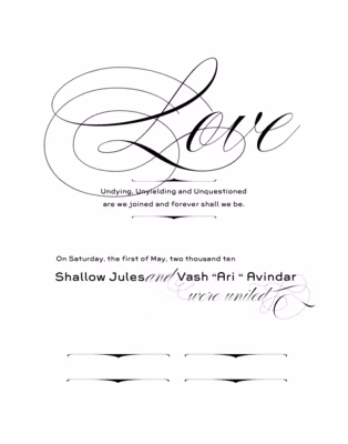 Poem Love Certificate